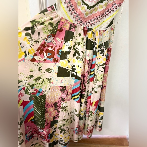 Versona Floral Patchwork Bohemian Hippie Maxi Dress - Picture 3 of 7